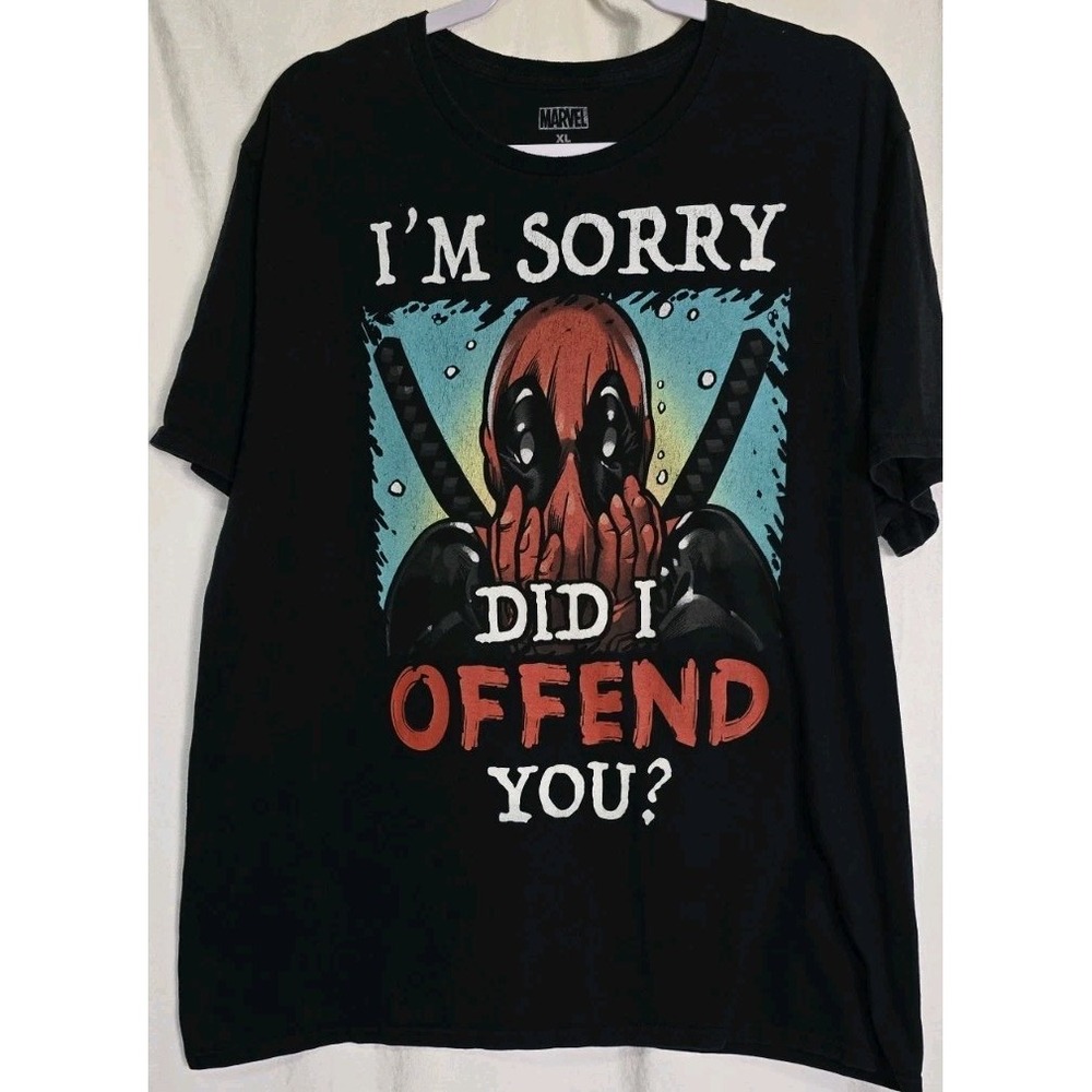 Marvel Comics Deadpool Official I'm Sorry Did I Offend You Men's T-Shirt XL